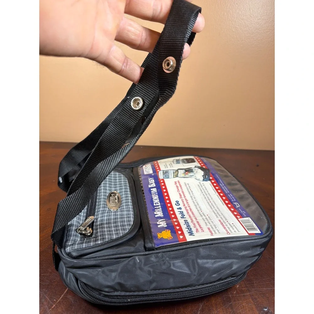 Baby's First My Millennium Baby Midsize Fold & Go Hanging Diaper Bag Black 978‎